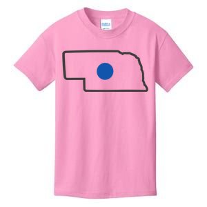 Omaha Nebraska Blue Dot Kids T-Shirt