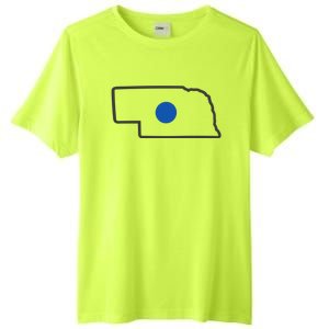 Omaha Nebraska Blue Dot Tall Fusion ChromaSoft Performance T-Shirt