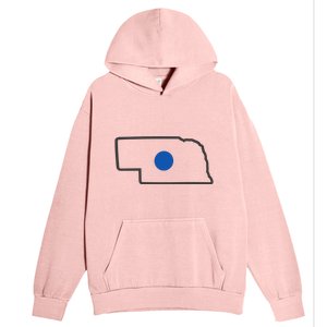 Omaha Nebraska Blue Dot Urban Pullover Hoodie