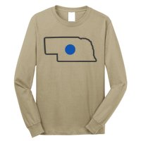 Omaha Nebraska Blue Dot Long Sleeve Shirt