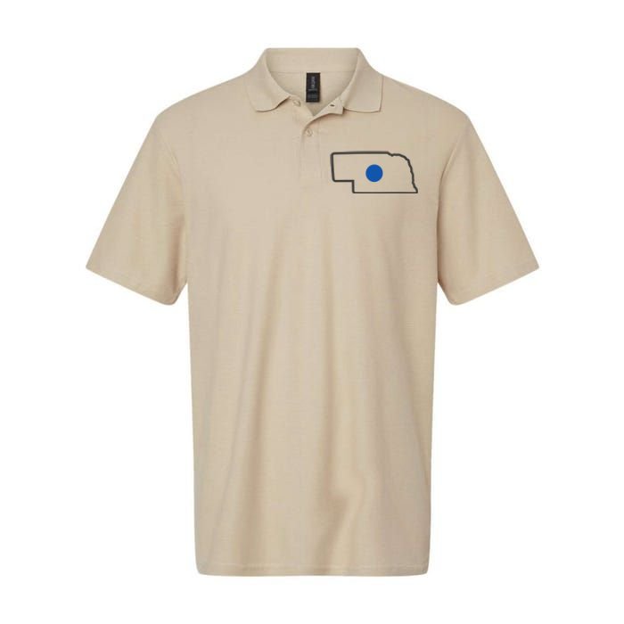 Omaha Nebraska Blue Dot Softstyle Adult Sport Polo