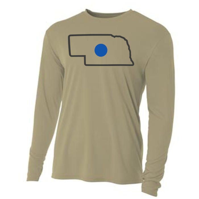 Omaha Nebraska Blue Dot Cooling Performance Long Sleeve Crew