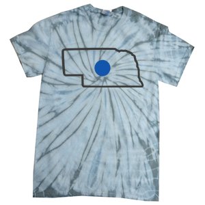 Omaha Nebraska Blue Dot Tie-Dye T-Shirt