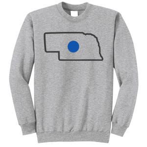 Omaha Nebraska Blue Dot Sweatshirt