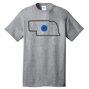 Omaha Nebraska Blue Dot Tall T-Shirt