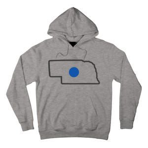 Omaha Nebraska Blue Dot Tall Hoodie