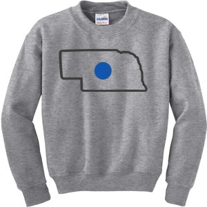 Omaha Nebraska Blue Dot Kids Sweatshirt