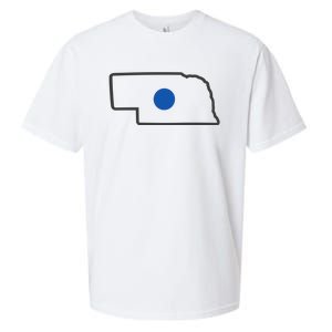 Omaha Nebraska Blue Dot Sueded Cloud Jersey T-Shirt