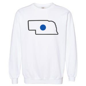 Omaha Nebraska Blue Dot Garment-Dyed Sweatshirt