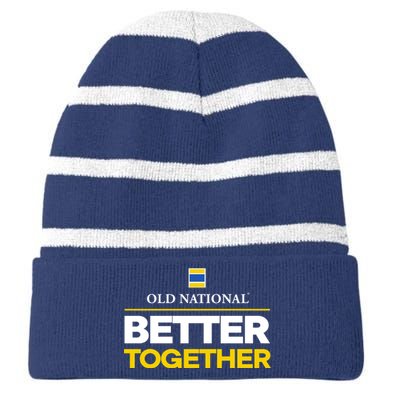 Old National Better Together Striped Beanie with Solid Band