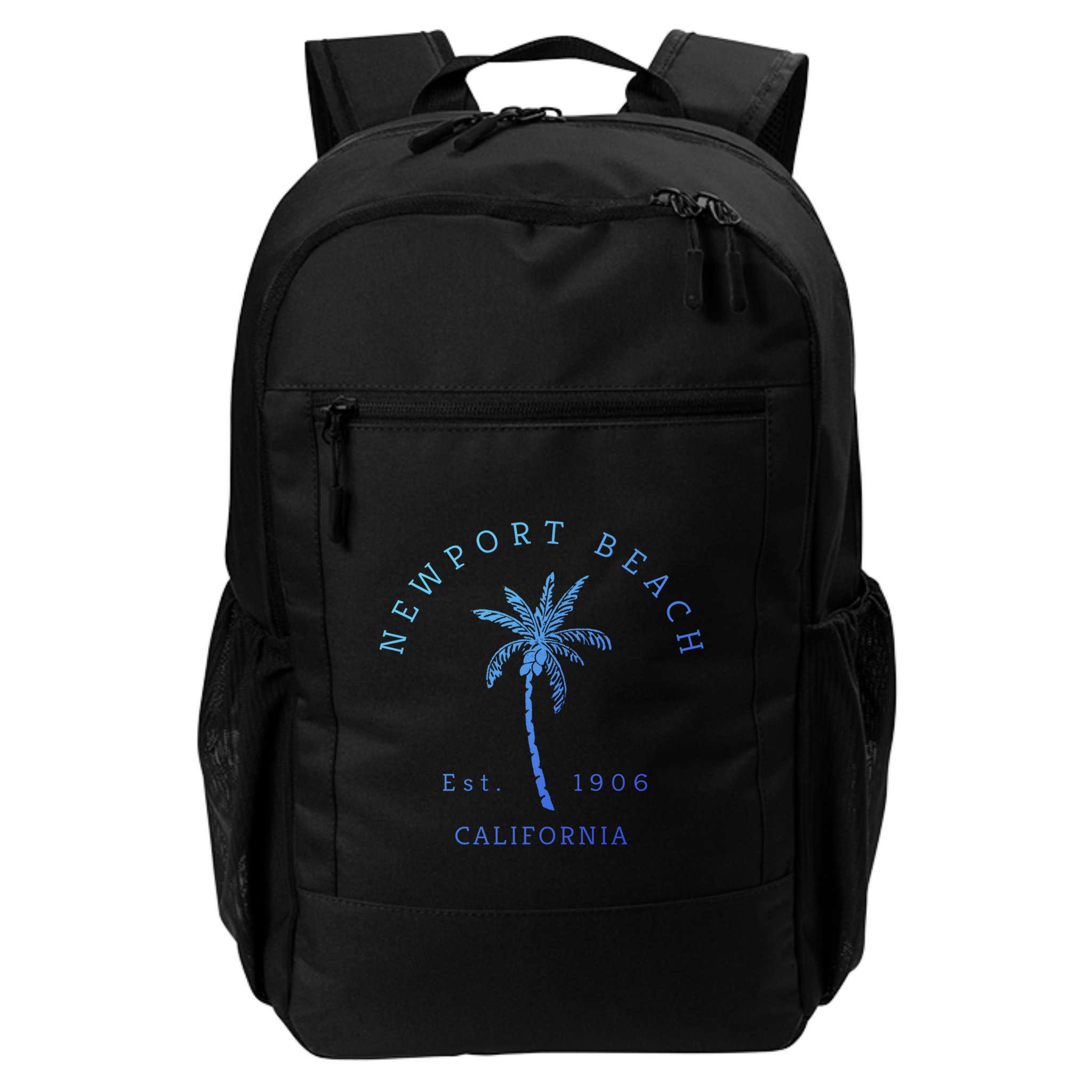 Original Newport Beach Ca Palm Tree Unique Novelty Art Great Gift Backpack
