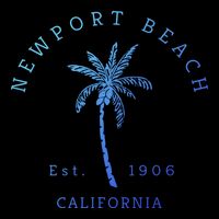 Original Newport Beach Ca Palm Tree Unique Novelty Art Great Gift Backpack