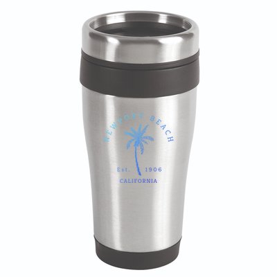 Original Newport Beach Ca Palm Tree Unique Novelty Art Great Gift 16oz Travel Tumbler