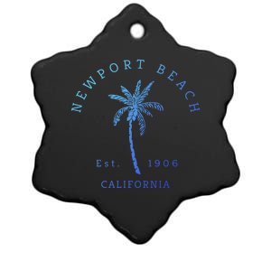 Original Newport Beach Ca Palm Tree Unique Novelty Art Great Gift Ceramic Star Ornament