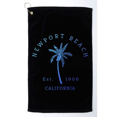 Original Newport Beach Ca Palm Tree Unique Novelty Art Great Gift Golf Towel