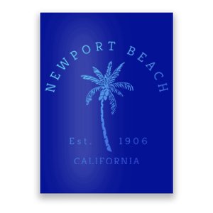 Original Newport Beach Ca Palm Tree Unique Novelty Art Great Gift Poster