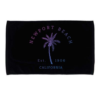 Original Newport Beach Ca Palm Tree Unique Novelty Art Great Gift Microfiber Hand Towel