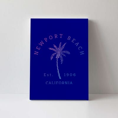 Original Newport Beach Ca Palm Tree Unique Novelty Art Great Gift Canvas