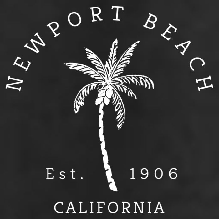 Original Newport Beach Ca Palm Tree Unique Novelty Art Gift 25L Jumbo Tote