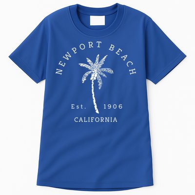 Original Newport Beach Ca Palm Tree Unique Novelty Art Gift Tall T-Shirt