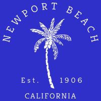 Original Newport Beach Ca Palm Tree Unique Novelty Art Gift Button