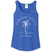 Original Newport Beach Ca Palm Tree Unique Novelty Art Gift Ladies Essential Tank