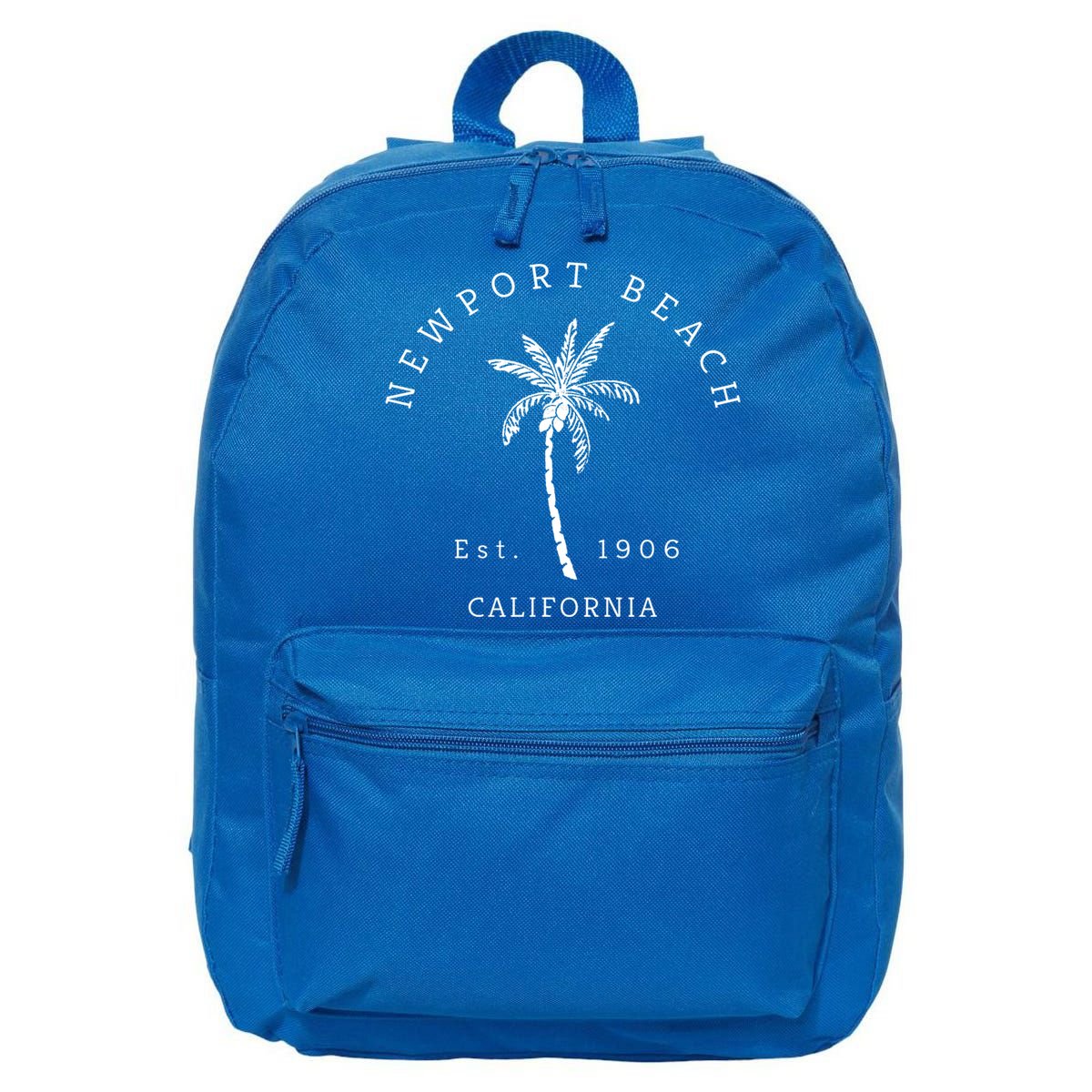 Original Newport Beach Ca Palm Tree Unique Novelty Art Gift 16 in Basic Backpack