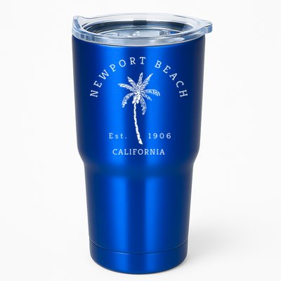 Original Newport Beach Ca Palm Tree Unique Novelty Art Gift Tumbler