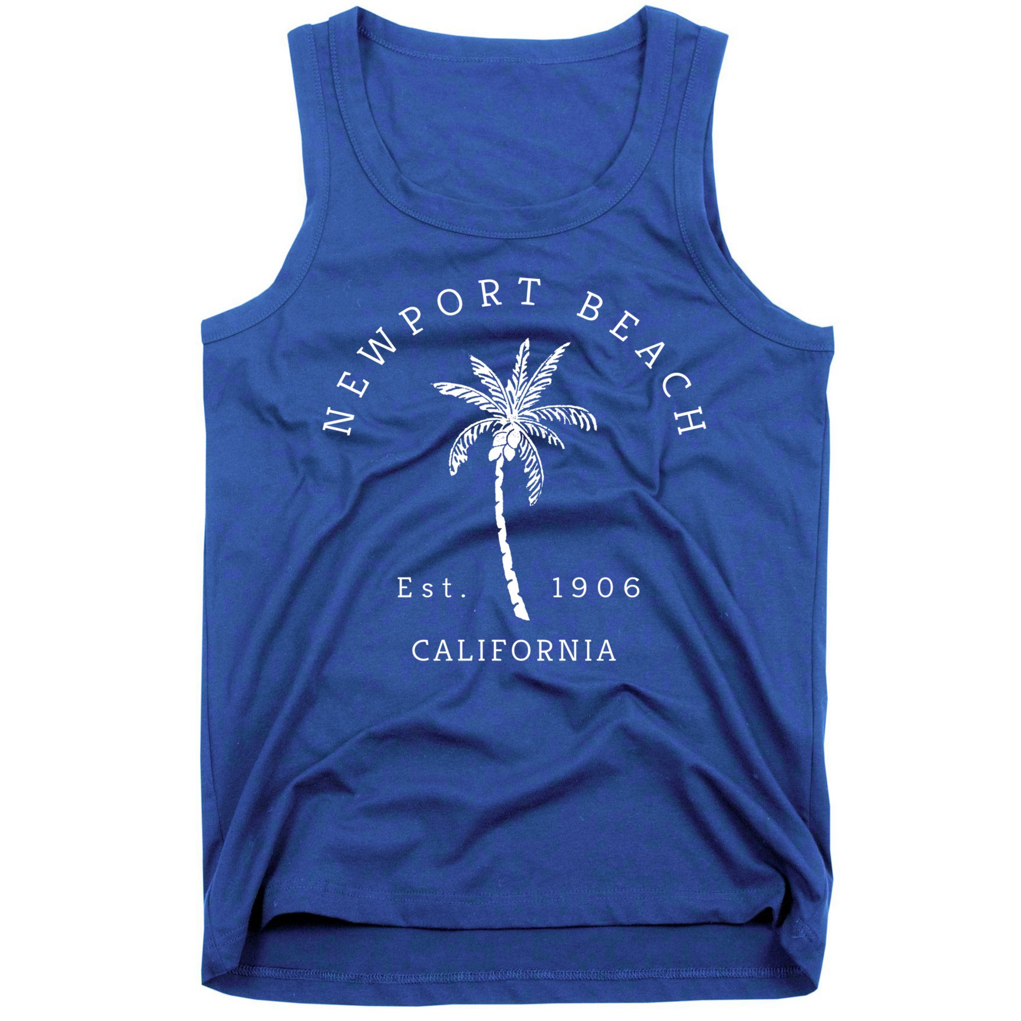 Original Newport Beach Ca Palm Tree Unique Novelty Art Gift Tank Top