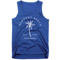 Original Newport Beach Ca Palm Tree Unique Novelty Art Gift Tank Top