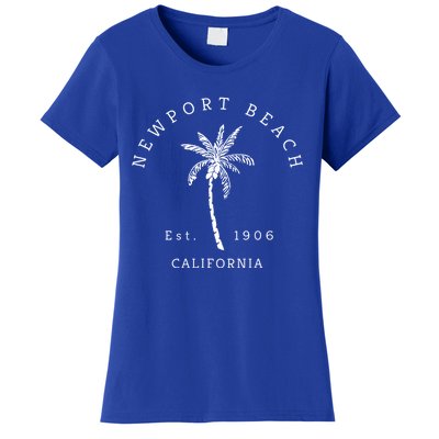 Original Newport Beach Ca Palm Tree Unique Novelty Art Gift Women's T-Shirt