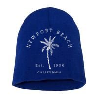 Original Newport Beach Ca Palm Tree Unique Novelty Art Gift Short Acrylic Beanie