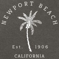 Original Newport Beach Ca Palm Tree Unique Novelty Art Gift Cotton Canvas Backpack