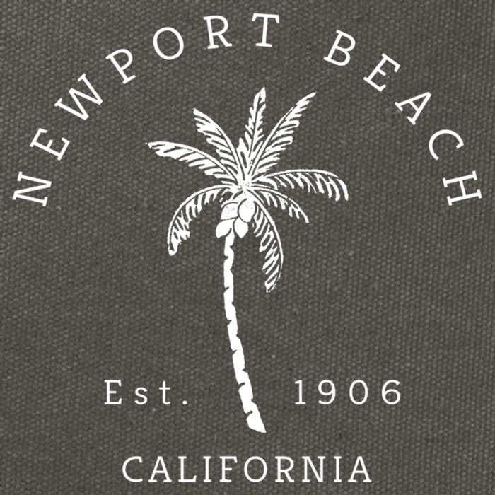Original Newport Beach Ca Palm Tree Unique Novelty Art Gift Cotton Canvas Backpack