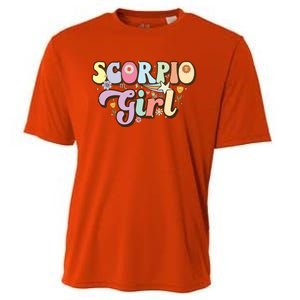 October November Birthday Zodiac Sign Groovy Scorpio Great Gift Cooling Performance Crew T-Shirt