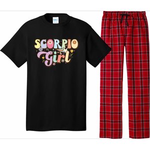 October November Birthday Zodiac Sign Groovy Scorpio Great Gift Pajama Set