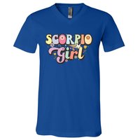 October November Birthday Zodiac Sign Groovy Scorpio Great Gift V-Neck T-Shirt