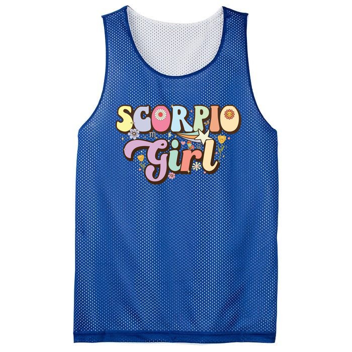 October November Birthday Zodiac Sign Groovy Scorpio Great Gift Mesh Reversible Basketball Jersey Tank