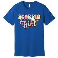 October November Birthday Zodiac Sign Groovy Scorpio Great Gift Premium T-Shirt