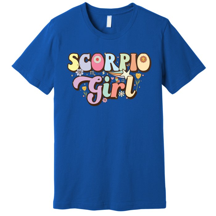 October November Birthday Zodiac Sign Groovy Scorpio Great Gift Premium T-Shirt