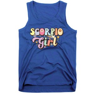 October November Birthday Zodiac Sign Groovy Scorpio Great Gift Tank Top