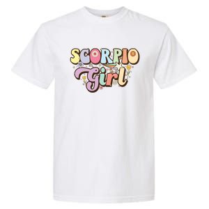 October November Birthday Zodiac Sign Groovy Scorpio Great Gift Garment-Dyed Heavyweight T-Shirt