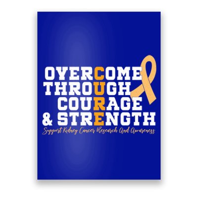 Overcome Ney Cancer Orange Ribbon Event March Gift Cute Gift Poster