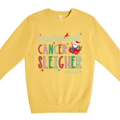 Oncology Nurse Christmas Professional Cancer Sleigher Premium Crewneck Sweatshirt