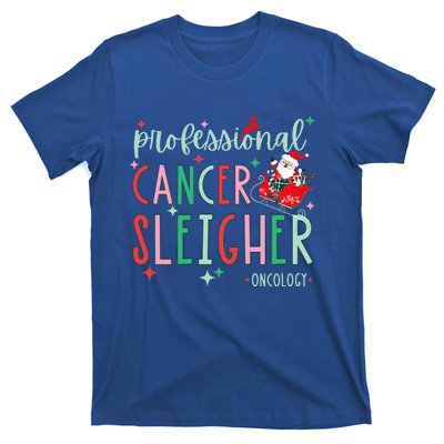 Oncology Nurse Christmas Professional Cancer Sleigher T-Shirt