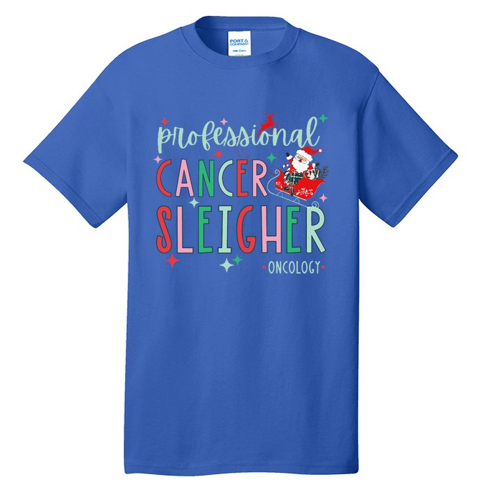 Oncology Nurse Christmas Professional Cancer Sleigher Tall T-Shirt