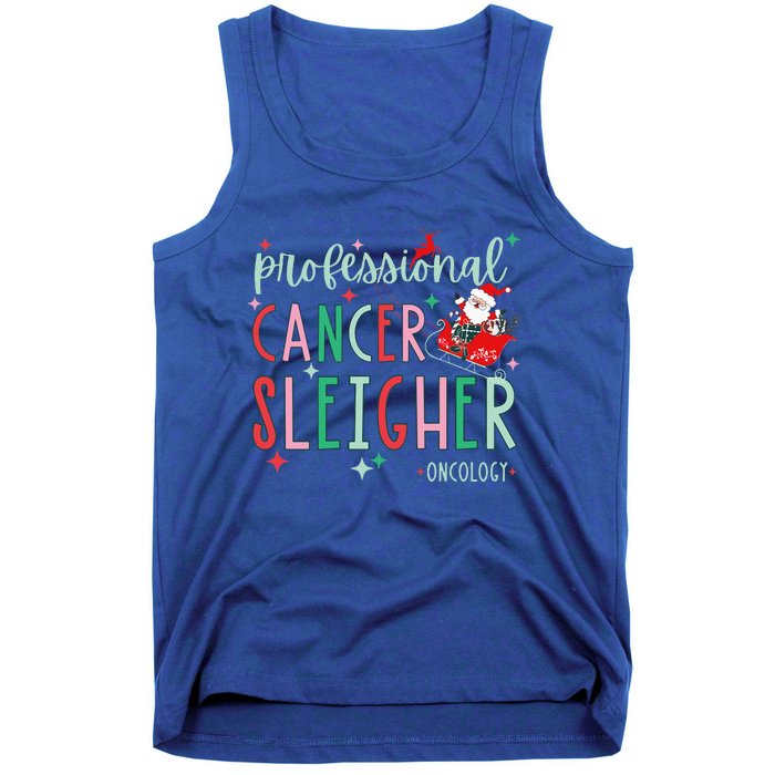 Oncology Nurse Christmas Professional Cancer Sleigher Tank Top