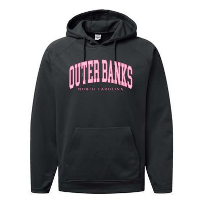 Obx North Carolina Summer Preppy Throwback Performance Fleece Hoodie