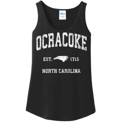 Ocracoke North Carolina Nc Vintage Athletic Ladies Essential Tank