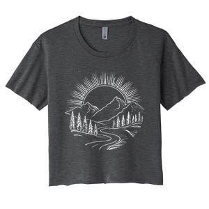 Outdoors Nature Cool Hiking Camping Summer Women's Crop Top Tee